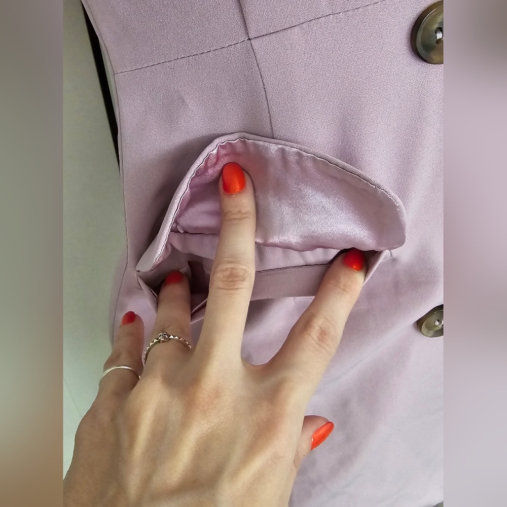 NWOT PrettyLittleThing Lilac Blazer Dress Spring Easter Office Wear - Picture 8 of 12